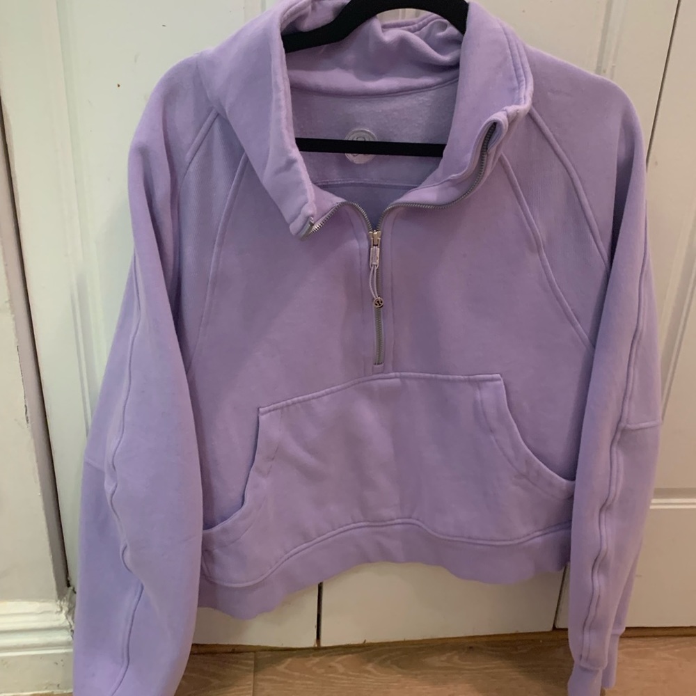 Lululemon oversized funnel neck scuba, lilac smoke, size xl/xxl